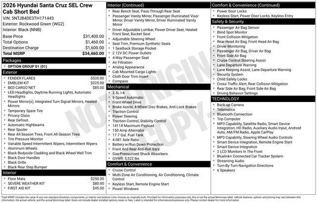 hyundai santa cruz 2026 5NTJB4DE3TH171443 image hyundai santa cruz 2026 5NTJB4DE3TH171443 image